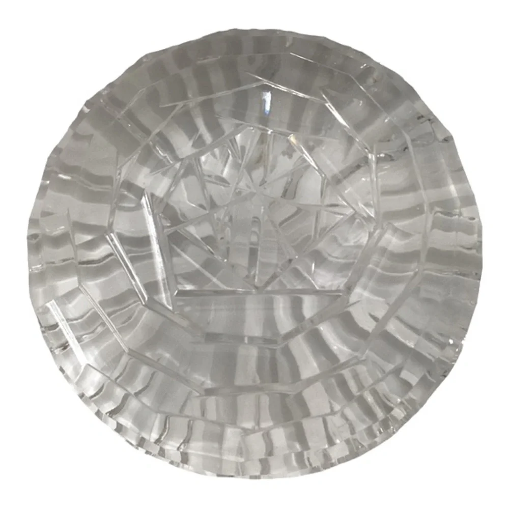 Domed Sculptured And Faceted Clear Lead Crystal Paperweight EUC - Picture 10 of 14